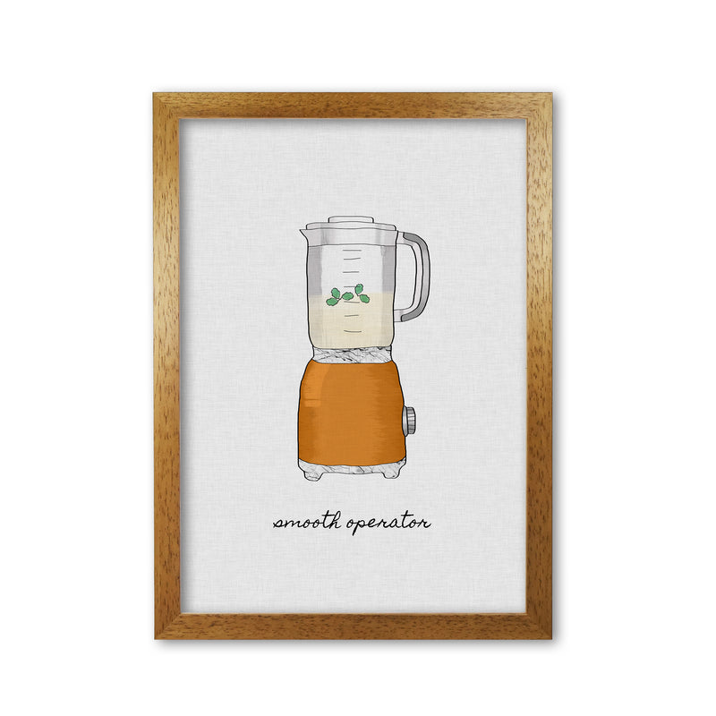 Smooth Operator Print By Orara Studio, Framed Kitchen Wall Art Oak Grain