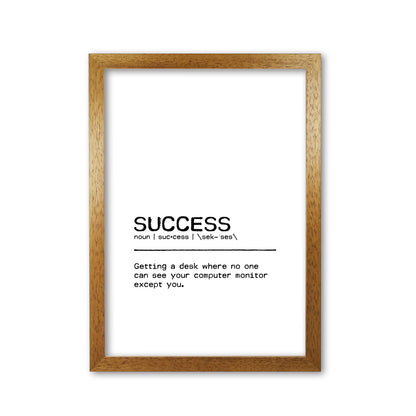 Success Desk Definition Quote Print By Orara Studio Oak Grain