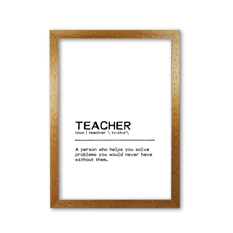 Teacher Help Definition Quote Print By Orara Studio Oak Grain