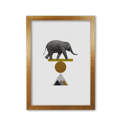 Tribal Elephant Print By Orara Studio Animal Art Print Oak Grain