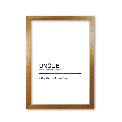 Uncle Cool Definition Quote Print By Orara Studio Oak Grain
