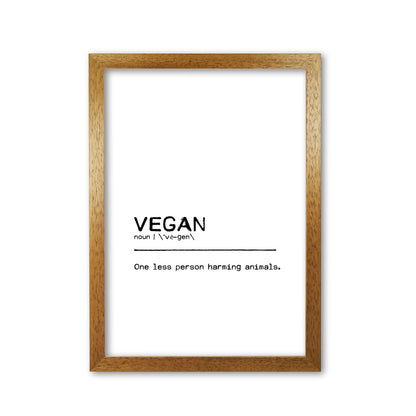 Vegan Person Definition Quote Print By Orara Studio Oak Grain