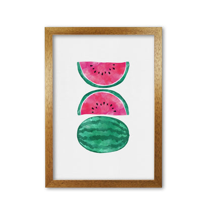 Watermelons Print By Orara Studio, Framed Kitchen Wall Art Oak Grain