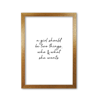 Who & What She Quote Print By Orara Studio Oak Grain