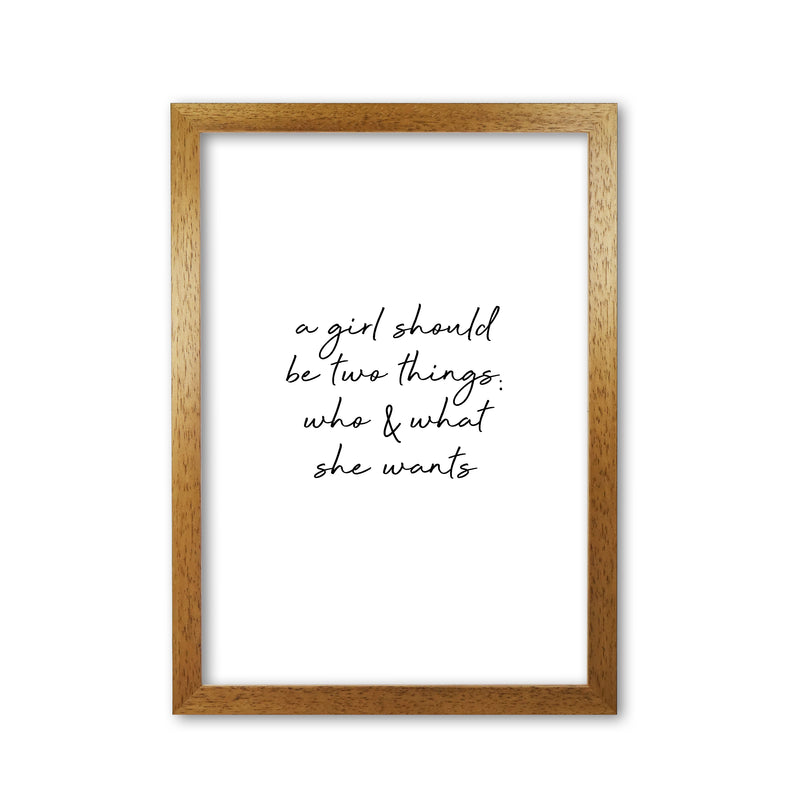 Who & What She Quote Print By Orara Studio Oak Grain
