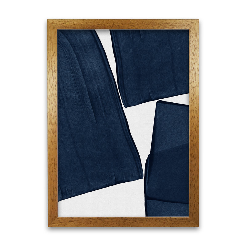 Minimalist Painting Blue III Art Print by Orara Studio A4 Oak Frame