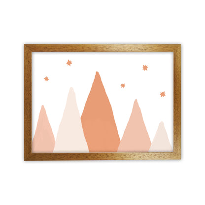 Blush Mountains Christmas Art Print by Orara Studio Oak Grain
