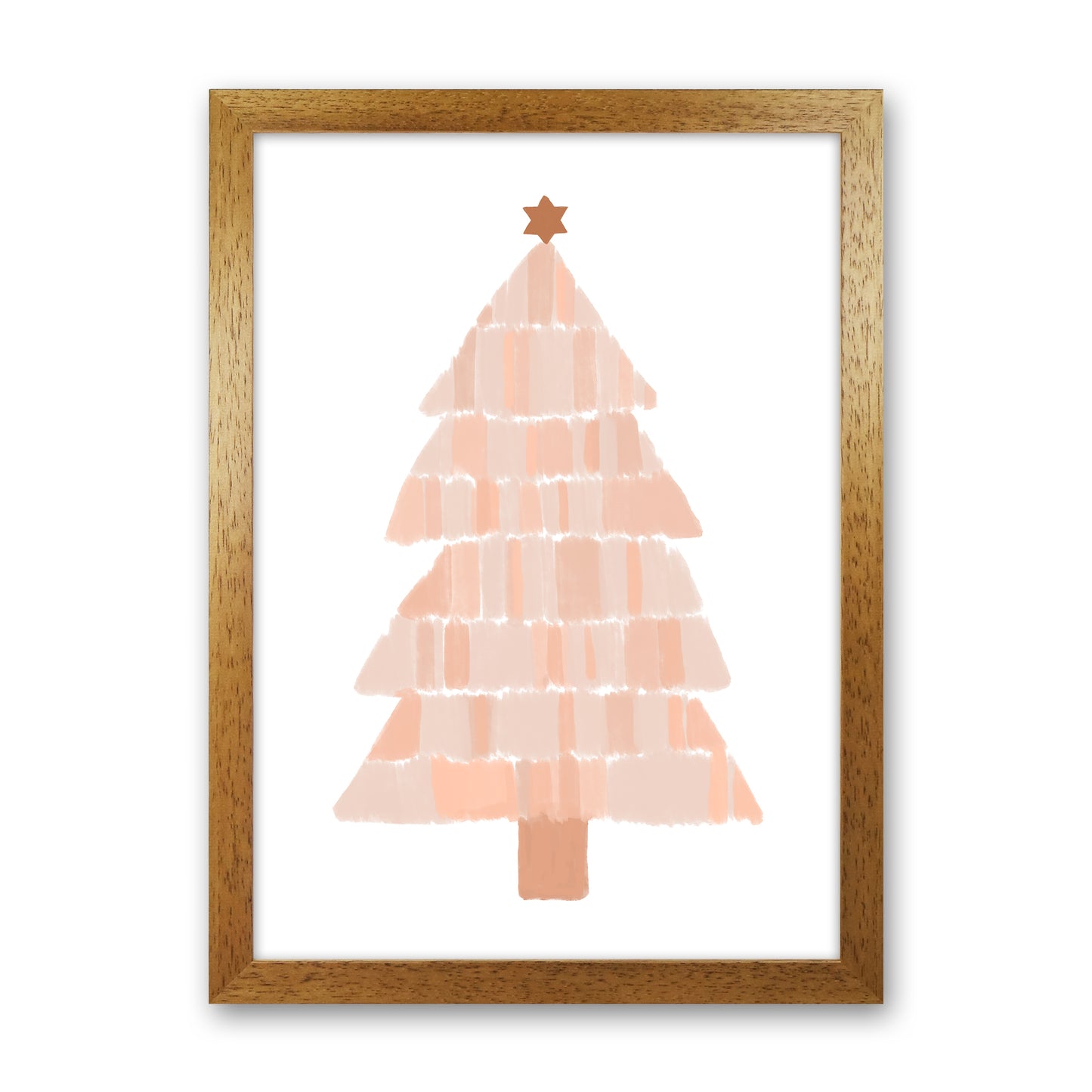 Christmas Tree Painting Christmas Art Print by Orara Studio Oak Grain