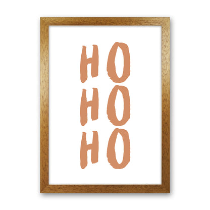 Ho Ho Ho Christmas Art Print by Orara Studio Oak Grain