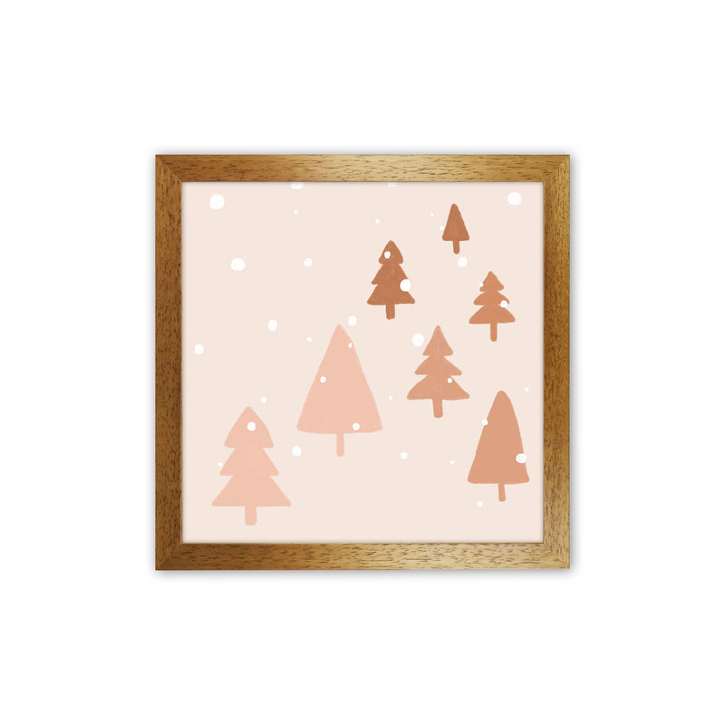 Pastel Winter Trees Christmas Art Print by Orara Studio Oak Grain