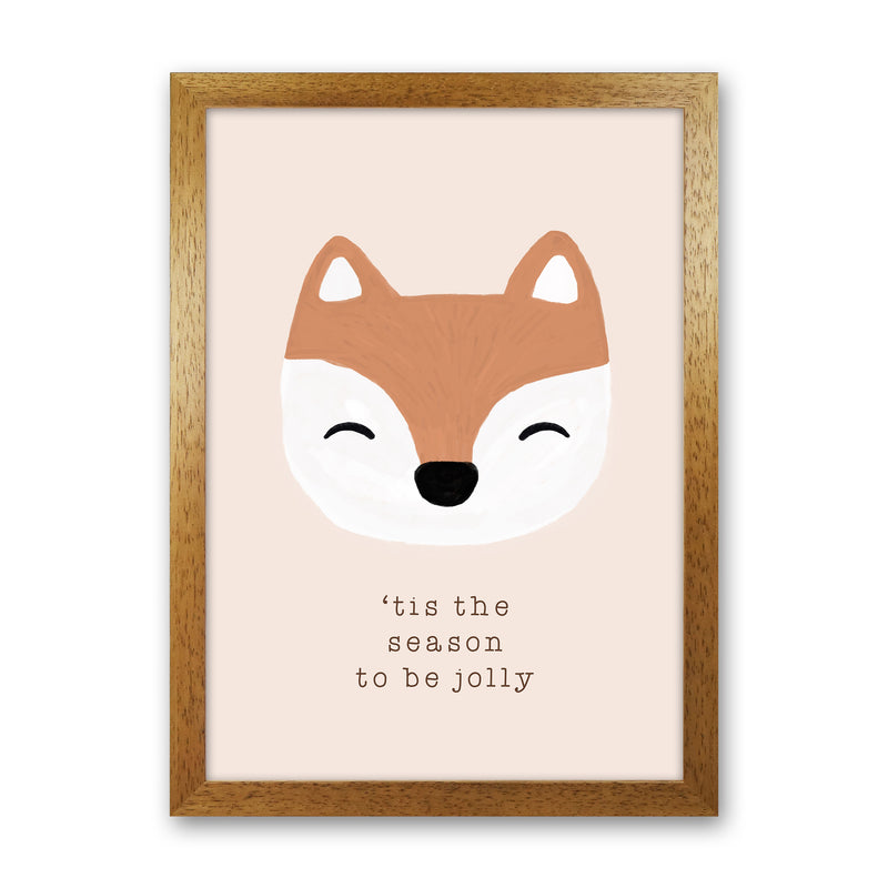 Tis The Season To Be Jolly Christmas Art Print by Orara Studio Oak Grain