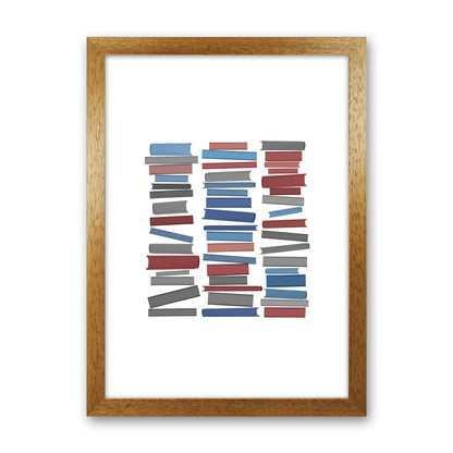 Books Colourful Abstract Art Print by Orara Studio Oak Grain