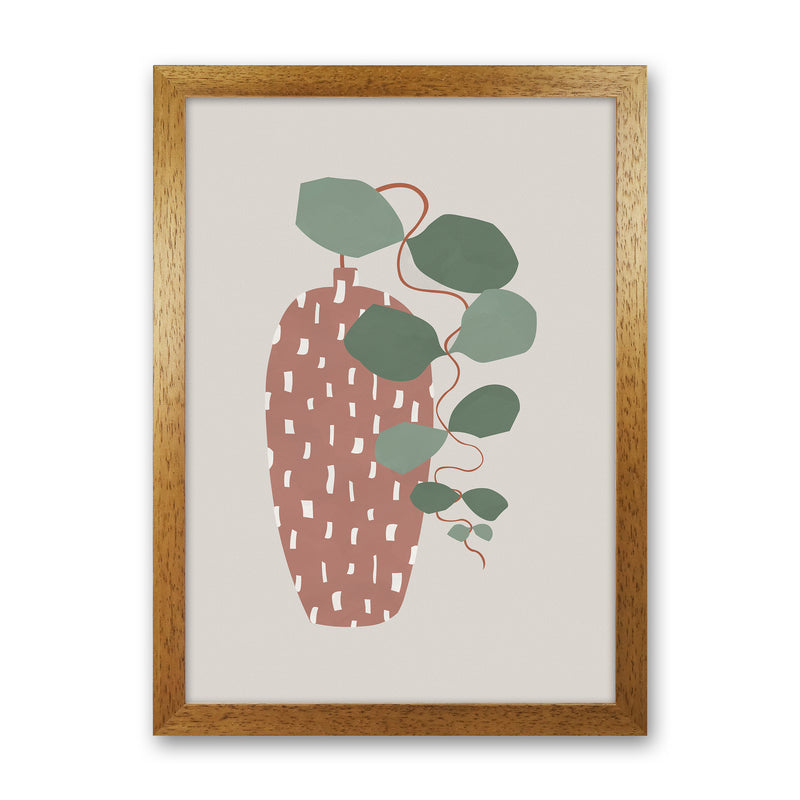 Terrazzo & Leaves Art Print by Orara Studios Oak Grain
