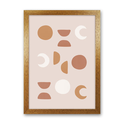 Blush Moon Phases Art Print by Orara Studio Oak Grain