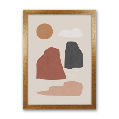 Landscape & Sun Art Print by Orara Studio Oak Grain