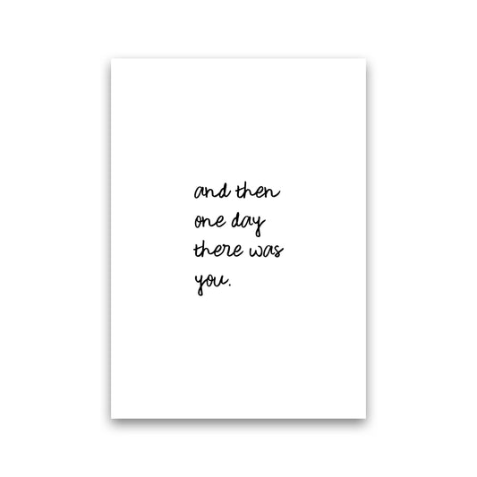 And Then One Day Couples Quote Print By Orara Studio Print Only