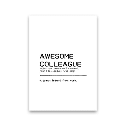 Awesome Colleague Friend Definition Quote Print By Orara Studio Print Only
