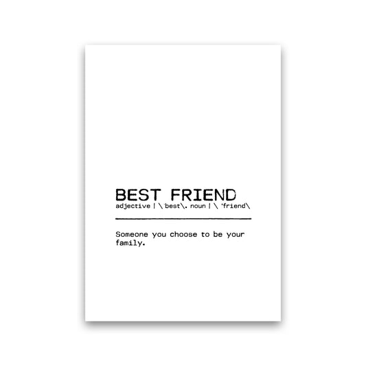 Best Friend Family Definition Quote Print By Orara Studio Print Only