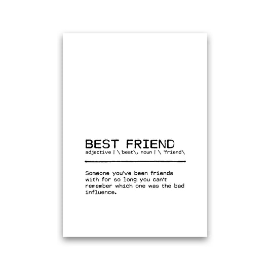 Best Friend Influence Definition Quote Print By Orara Studio Print Only