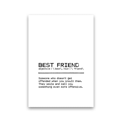 Best Friend Offend Definition Quote Print By Orara Studio Print Only