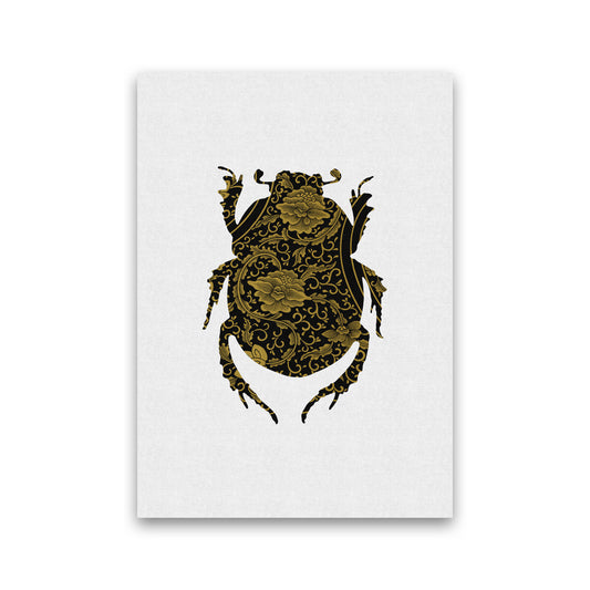 Black And Gold Beetle I Print By Orara Studio Animal Art Print Print Only