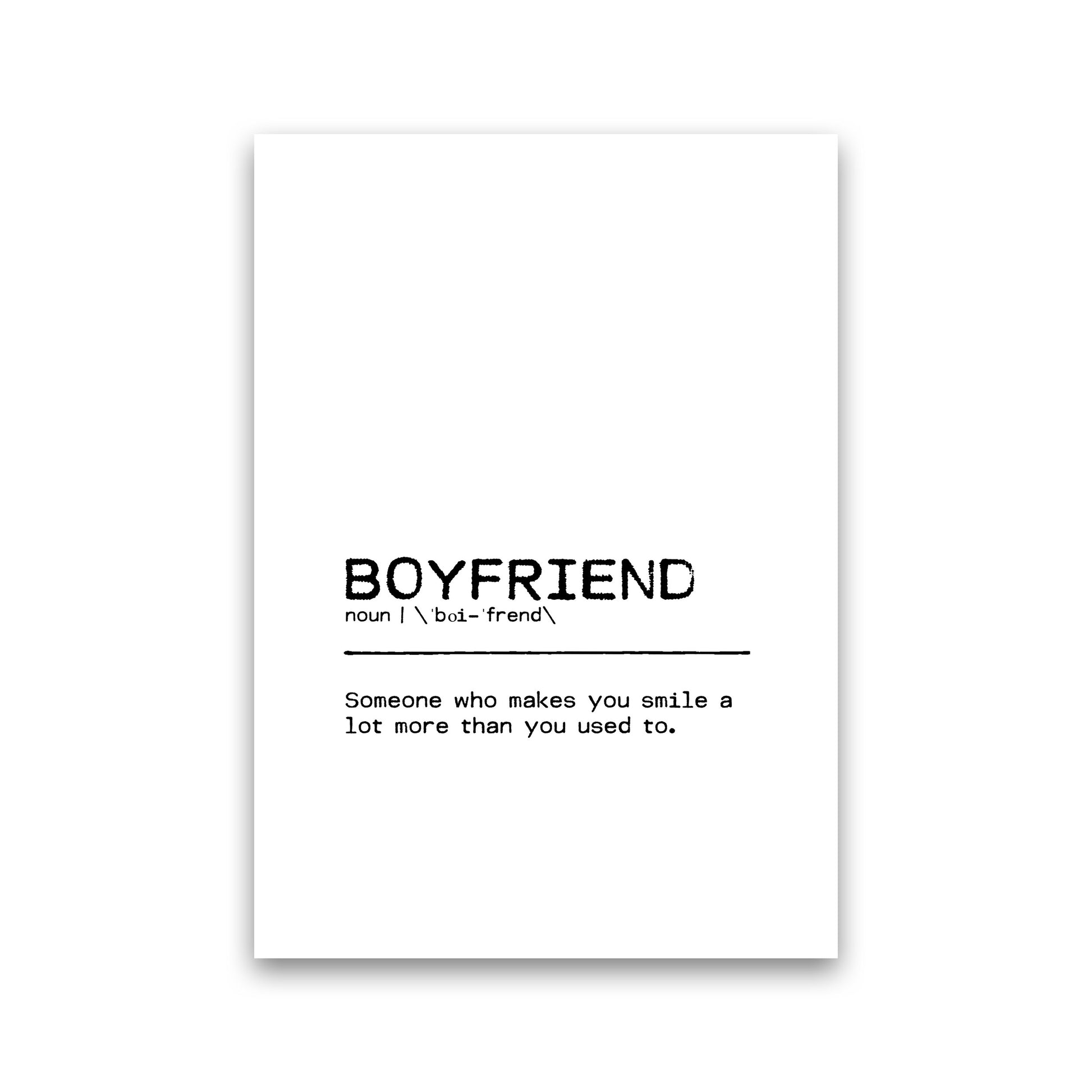 Boyfriend Smile Definition Quote Print By Orara Studio Print Only