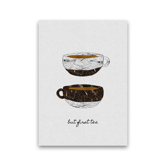 But First Tea Print By Orara Studio, Framed Kitchen Wall Art Print Only