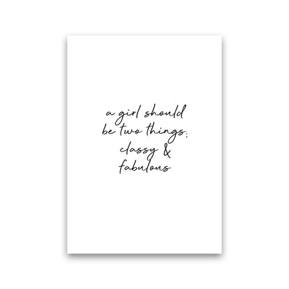 Classy & Fabulous Quote Print By Orara Studio Print Only