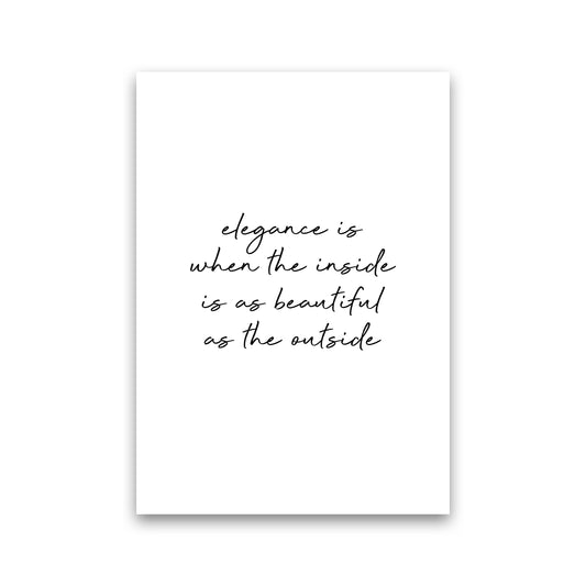 Elegance Quote Print By Orara Studio Print Only