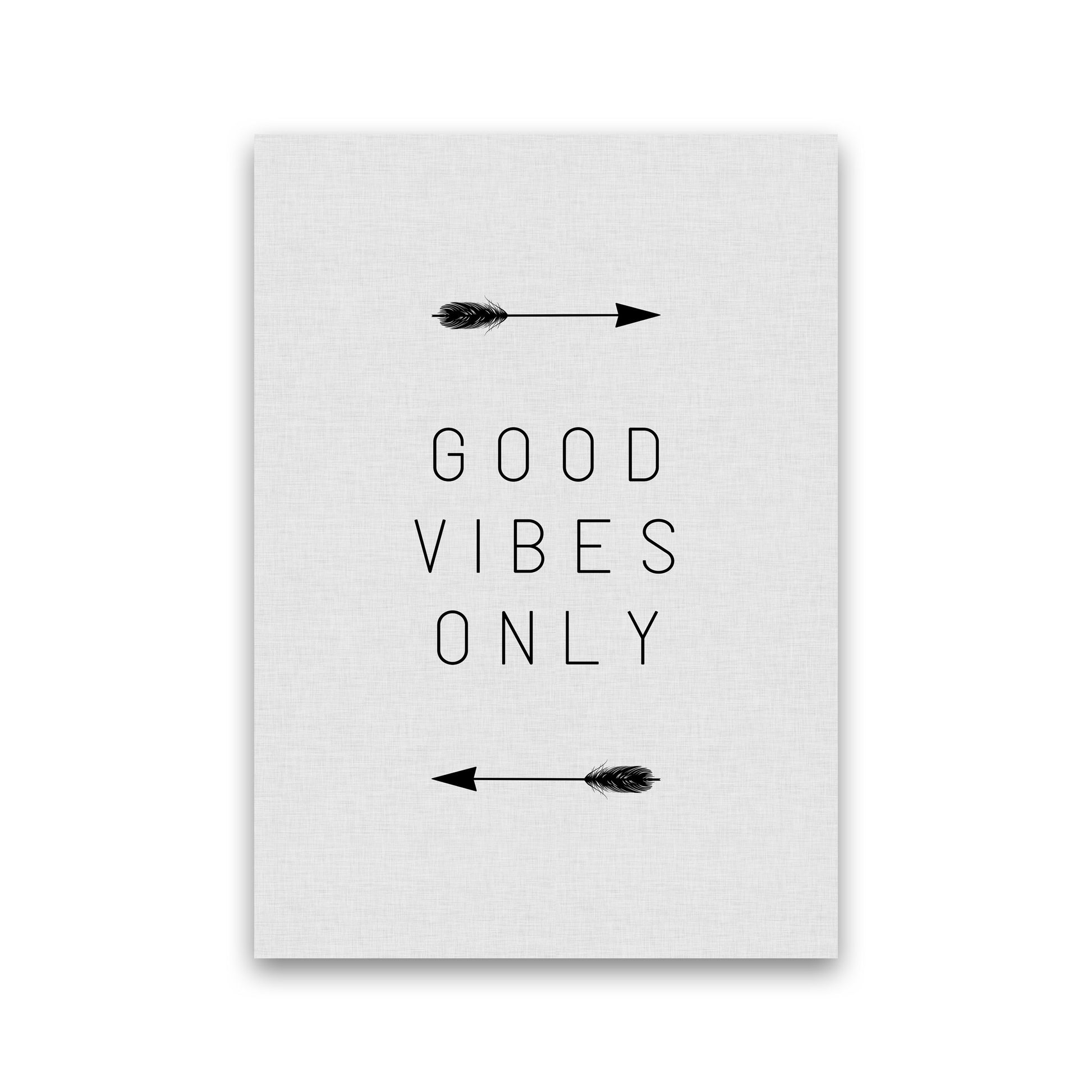 Good Vibes Only Arrow Quote Print By Orara Studio Print Only