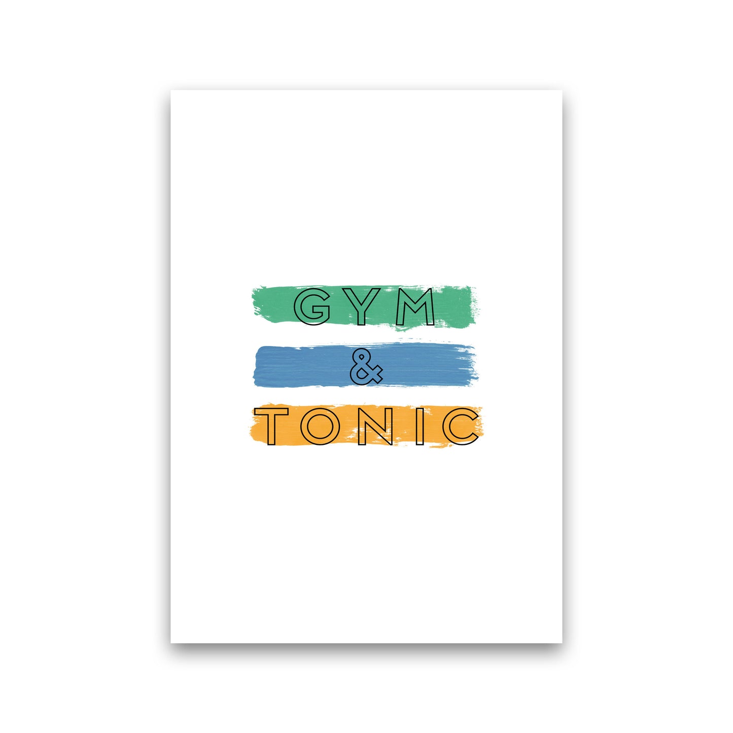 Gym & Tonic Print By Orara Studio, Framed Kitchen Wall Art Print Only