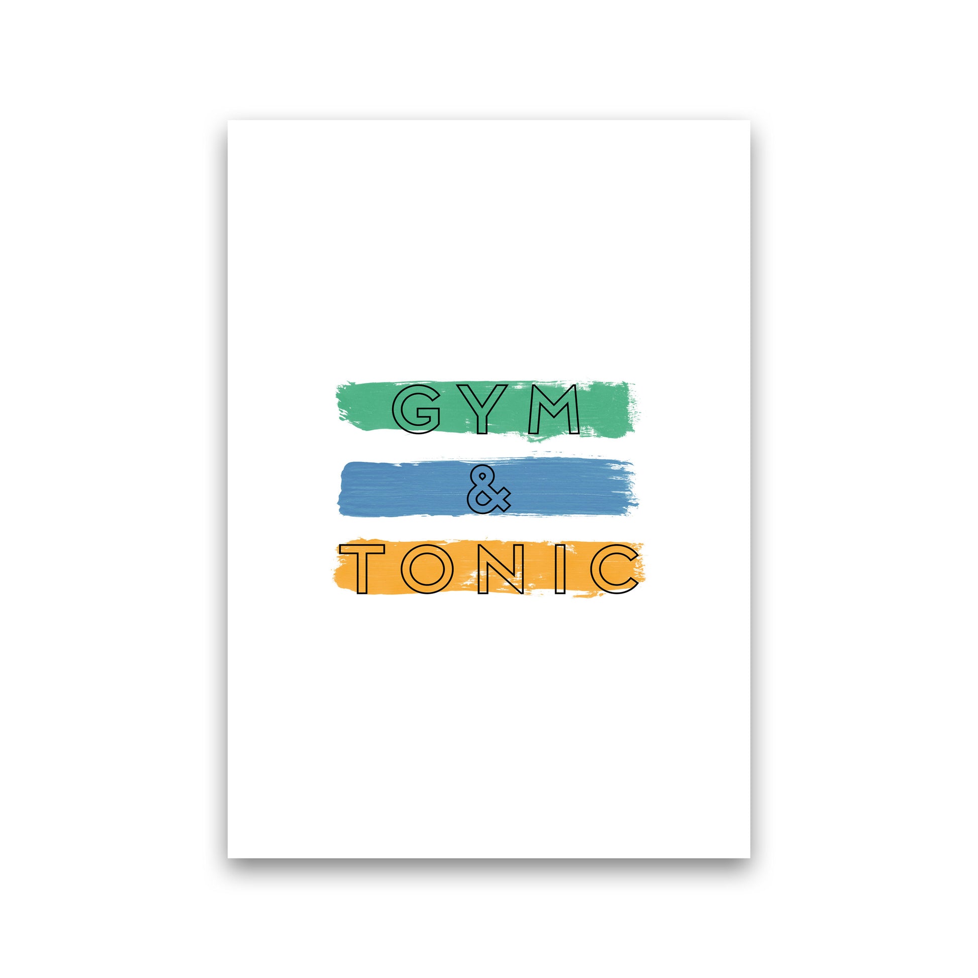 Gym & Tonic Print By Orara Studio, Framed Kitchen Wall Art Print Only