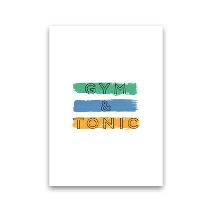 Gym & Tonic Print By Orara Studio, Framed Kitchen Wall Art Print Only
