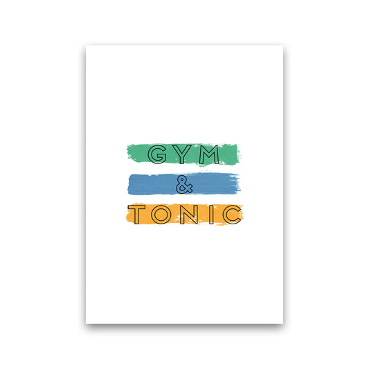 Gym & Tonic Print By Orara Studio, Framed Kitchen Wall Art Print Only