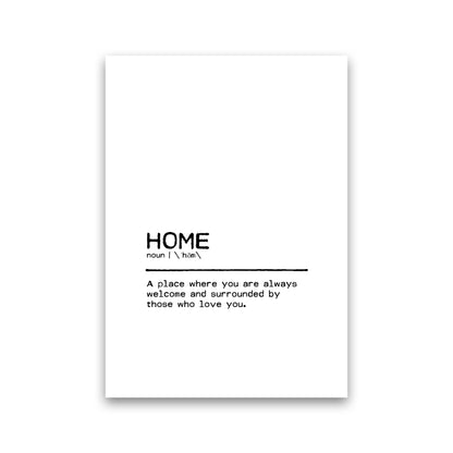 Home Welcome Definition Quote Print By Orara Studio Print Only