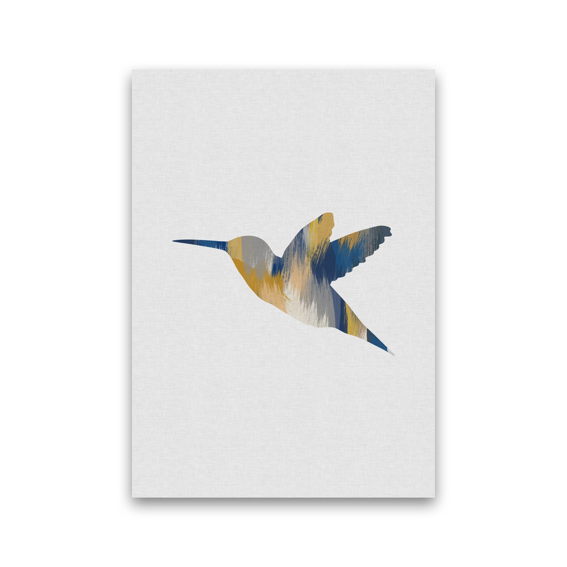 Hummingbird Blue & Yellow I Print By Orara Studio Animal Art Print Print Only