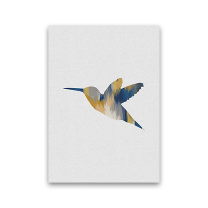 Hummingbird Blue & Yellow I Print By Orara Studio Animal Art Print Print Only