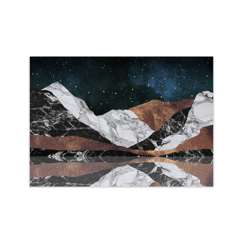 Landscape Mountains Print By Orara Studio, Framed Botanical & Nature Art Print Print Only