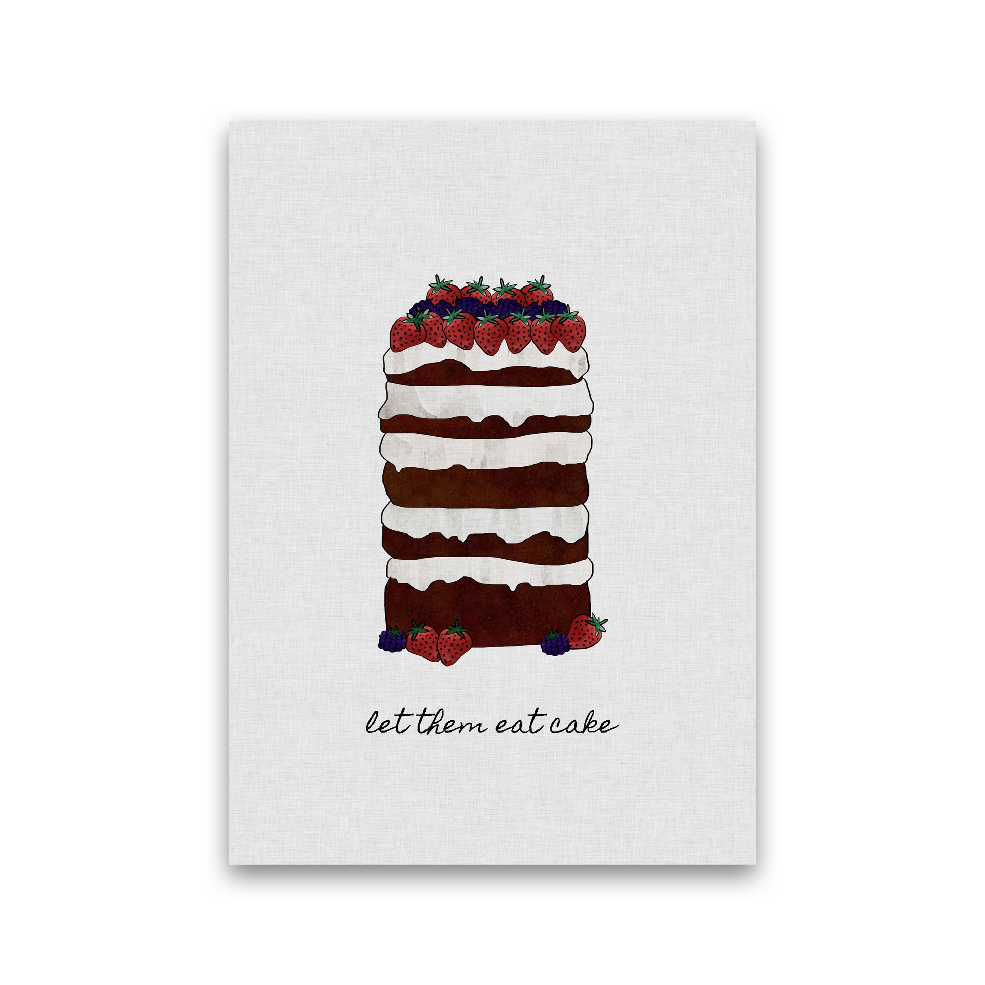 Let Them Eat Cake Print By Orara Studio, Framed Kitchen Wall Art Print Only
