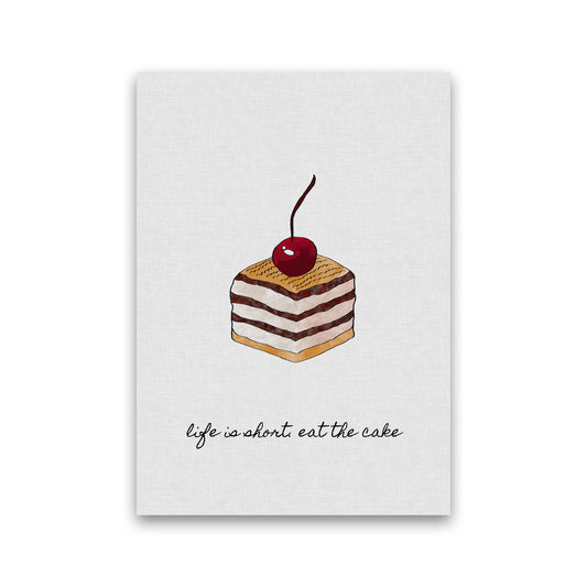 Life Is Short Print By Orara Studio, Framed Kitchen Wall Art Print Only