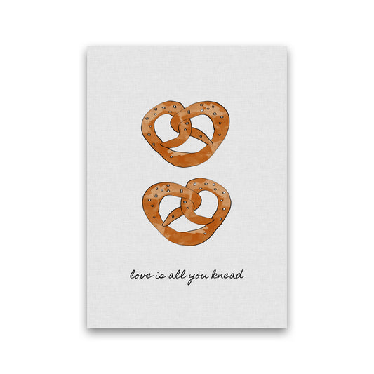 Love Is All You Knead Print By Orara Studio, Framed Kitchen Wall Art Print Only