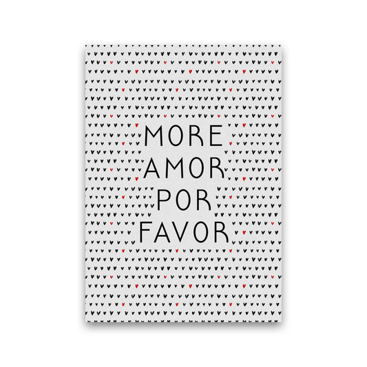 More Amor Black & White Love Quote Print By Orara Studio Print Only