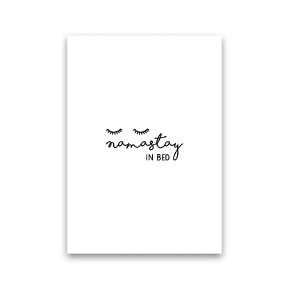 Namastay In Bed Bedroom Art Print By Orara Studio Print Only