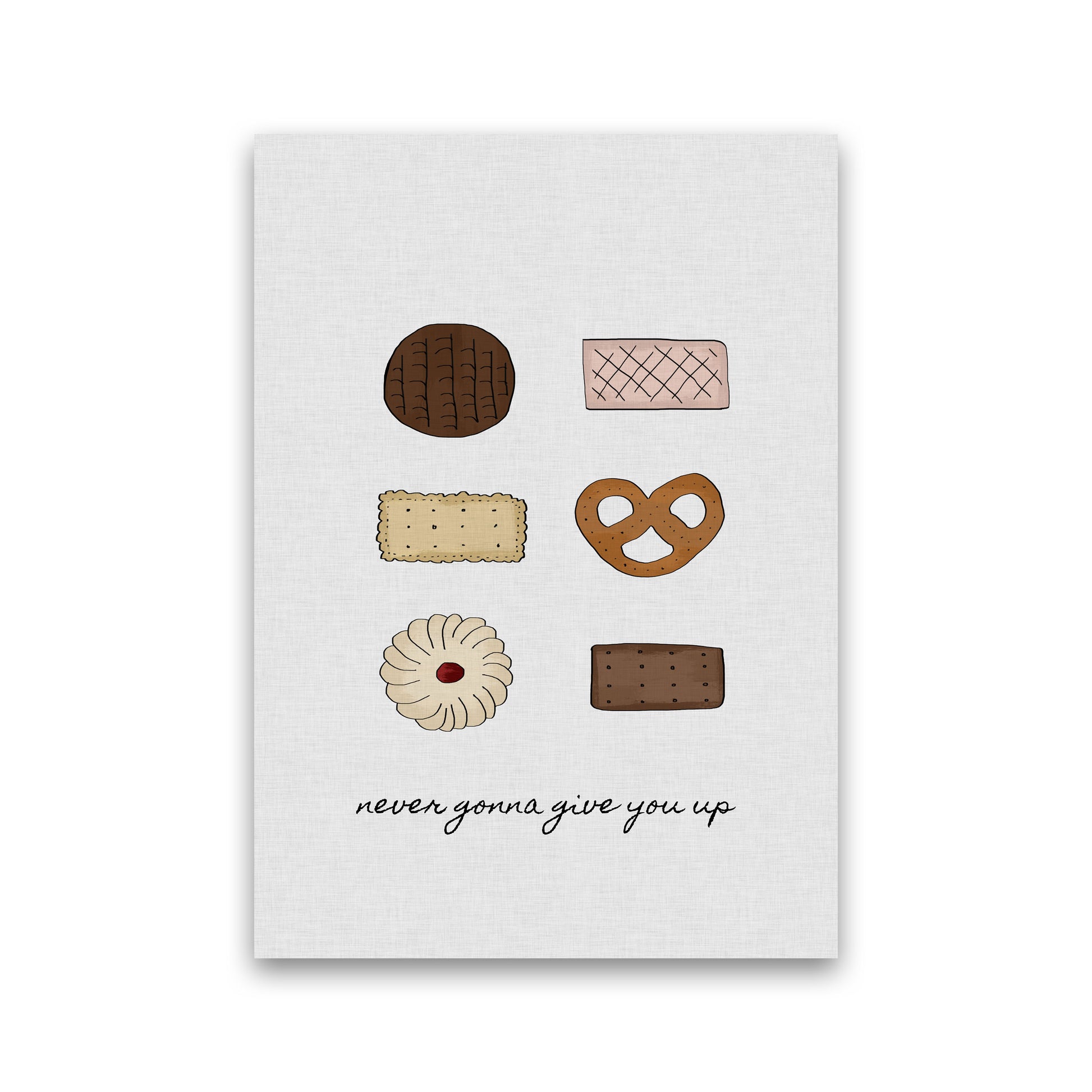 Never Gonna Give You Up Print By Orara Studio, Framed Kitchen Wall Art Print Only