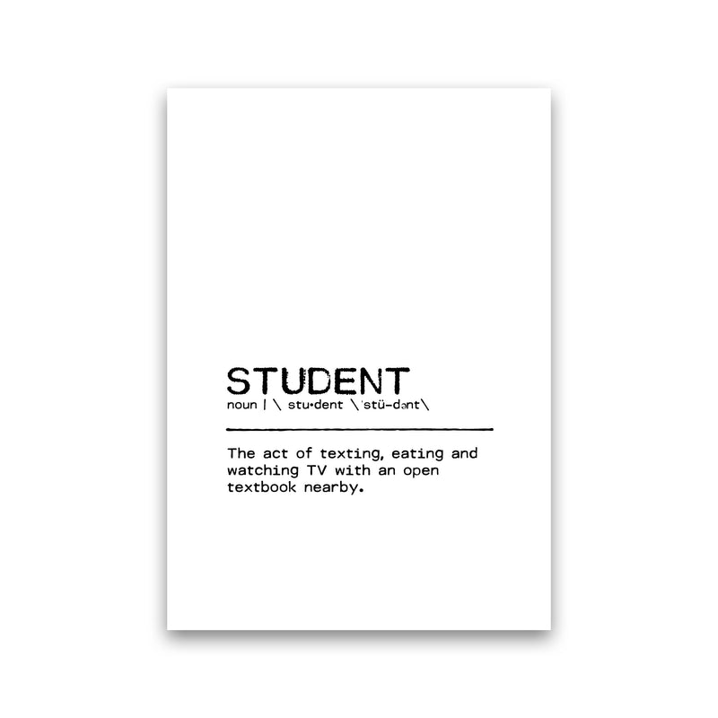 Student Art Of Definition Quote Print By Orara Studio Print Only