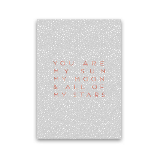 Sun, Moon & Stars Love Quote Print By Orara Studio Print Only
