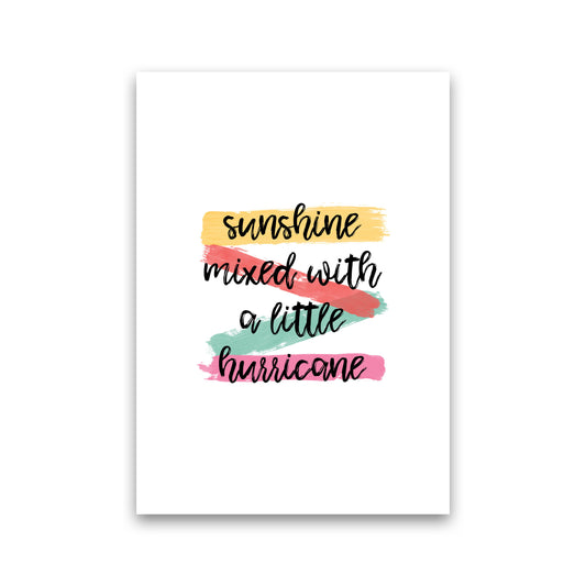 Sunshine Mixed With A Little Hurricane Print By Orara Studio Print Only