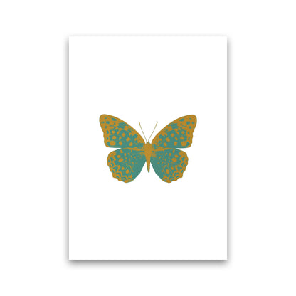 Teal Butterfly Print By Orara Studio Animal Art Print Print Only