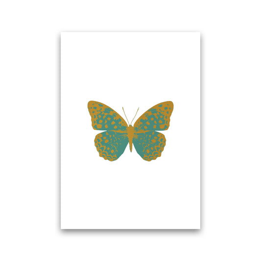 Teal Butterfly Print By Orara Studio Animal Art Print Print Only