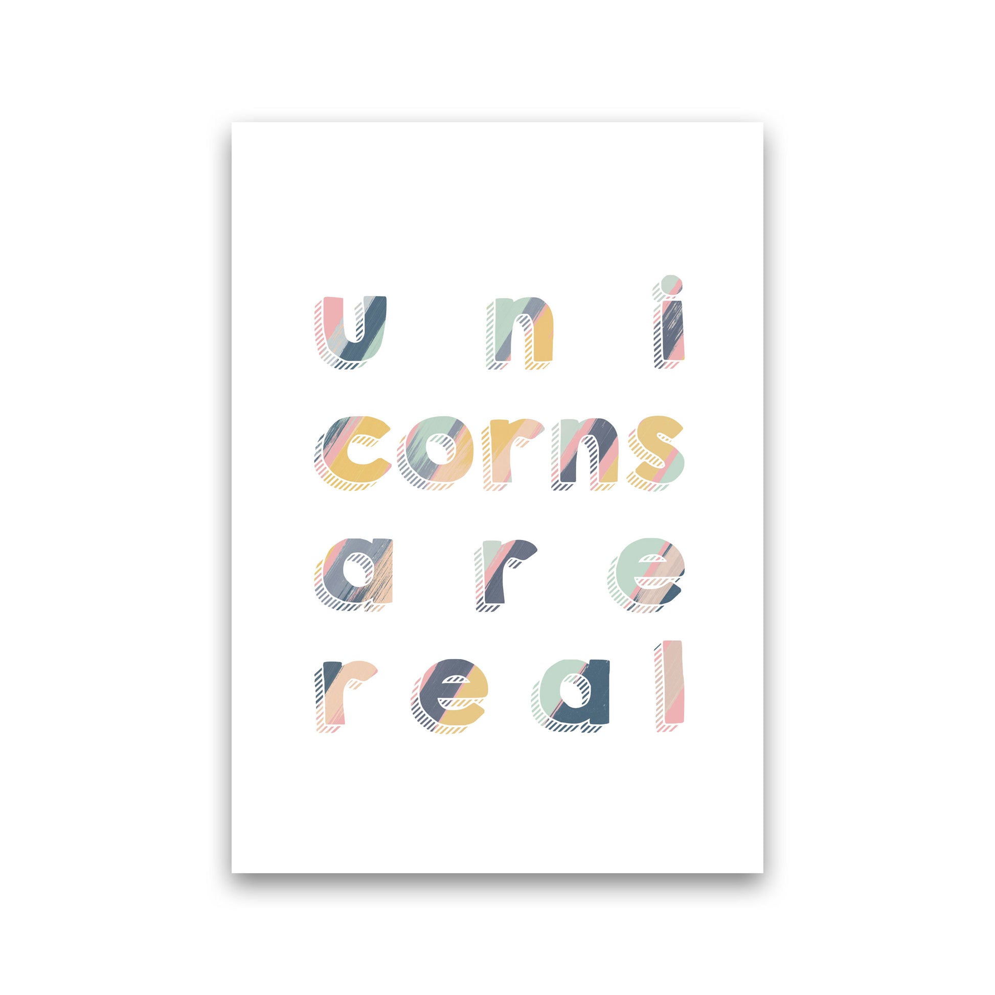 Unicorns Are Real Art Print By Orara Studio, Framed Childrens Wall Art Poster Print Only